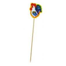 1582АС Украшение для цветов «Петушок на палочке»